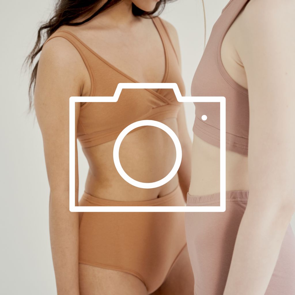 Women with camera icon on top