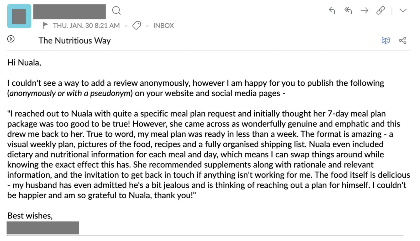14 Day Bespoke Meal Plan + Consultation