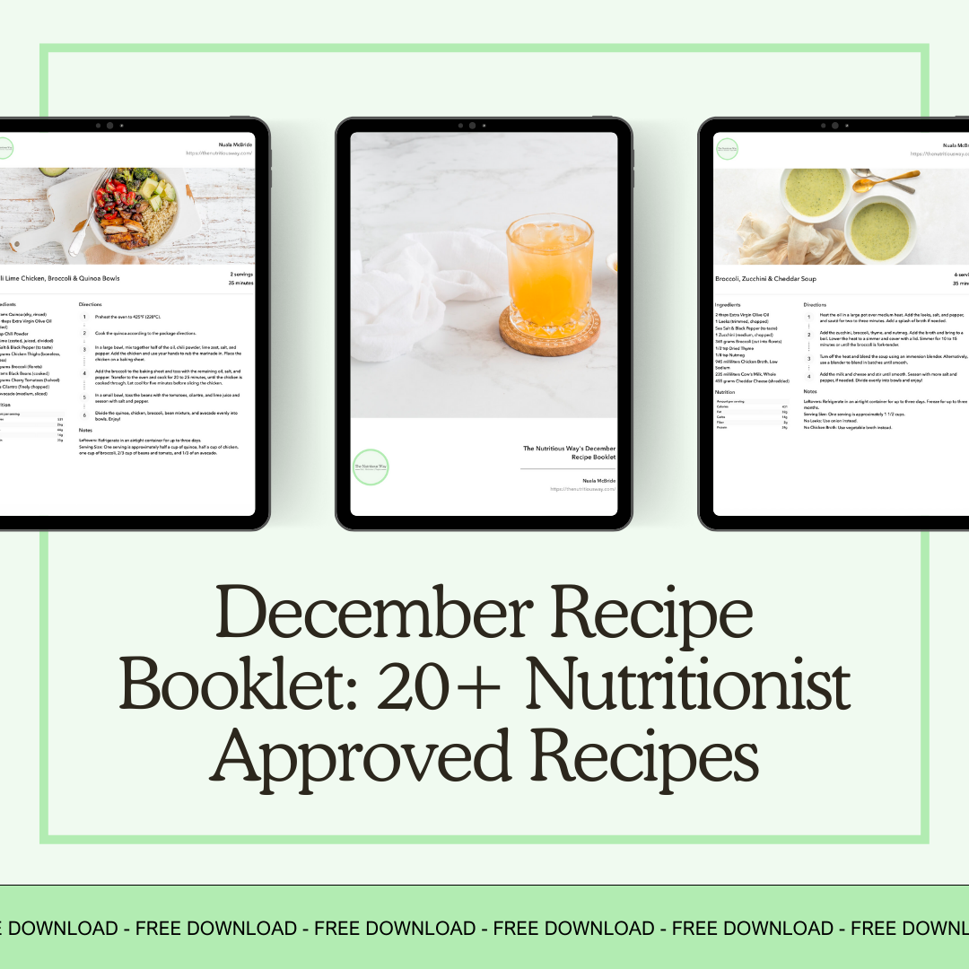 [FREE] December Recipe Booklet: 20+ Nutritionist-Approved Recipes