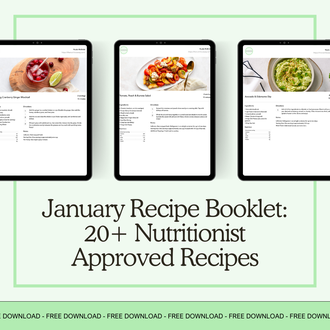 Image with sample recipes from the recipe book